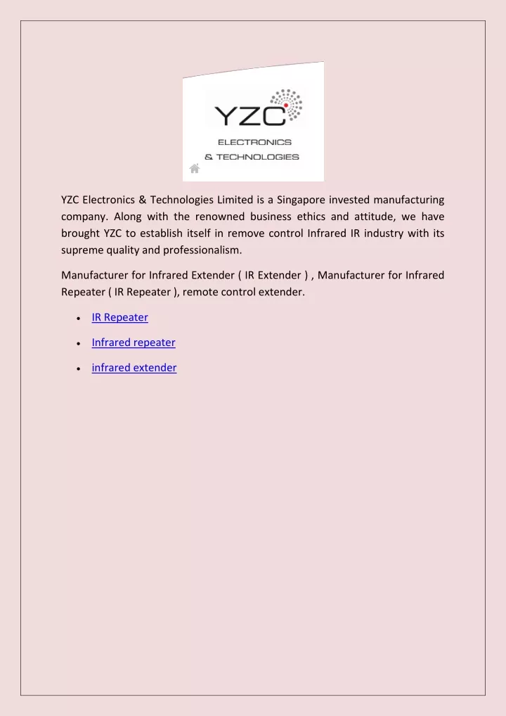 yzc electronics technologies limited