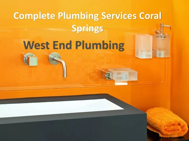 complete plumbing services coral springs