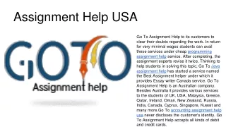 Homework Assignment Help USA