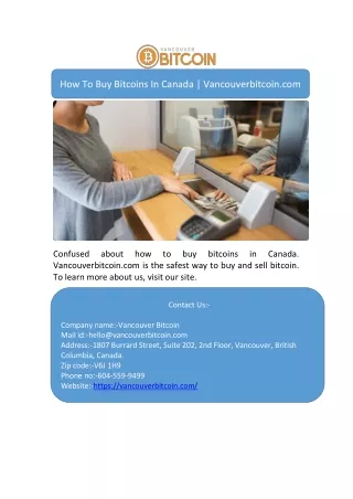 how to buy bitcoins in canada vancouverbitcoin com