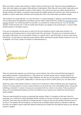 when you need a custom name necklace it helps
