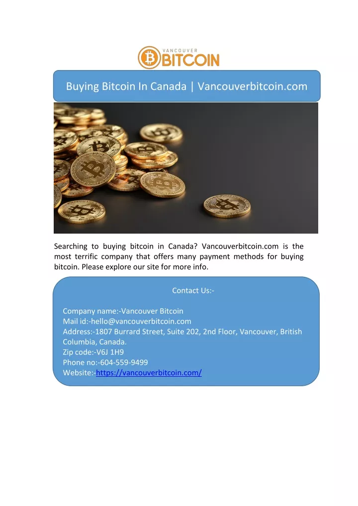 buying bitcoin in canada vancouverbitcoin com