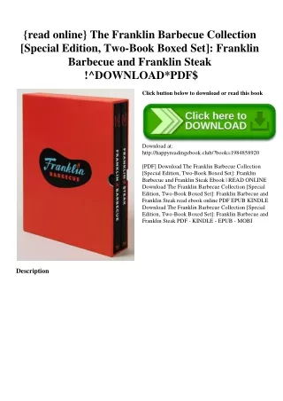 {read online} The Franklin Barbecue Collection [Special Edition  Two-Book Boxed Set] Franklin Barbecue and Franklin Stea