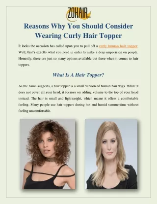 Reasons Why You Should Consider Wearing Curly Hair Topper-converted