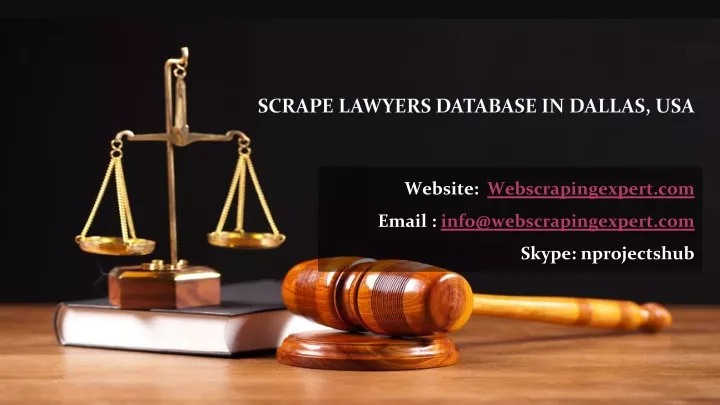 scrape lawyers database in dallas usa