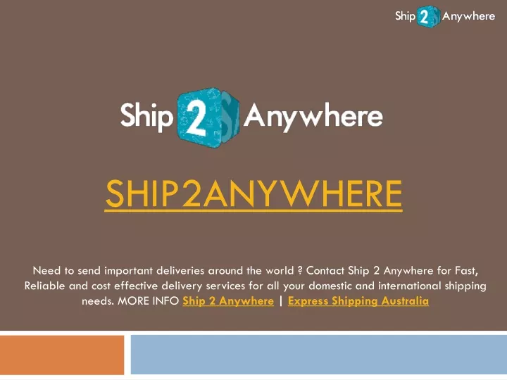 ship2anywhere