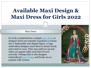 Buy Maxi Dresses from Nomi Studio