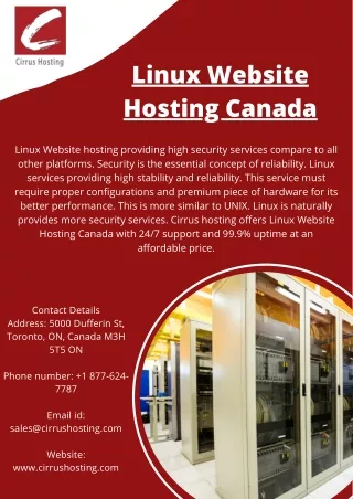 linux website hosting canada