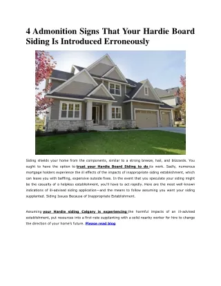 4 admonition signs that your hardie board siding