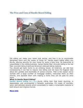 the pros and cons of hardie board siding