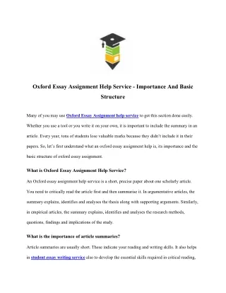 oxford essay assignment help service importance