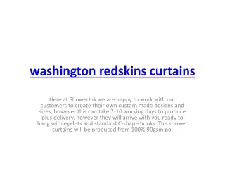washington redskins curtains
