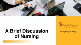 a brief discussion of nursing