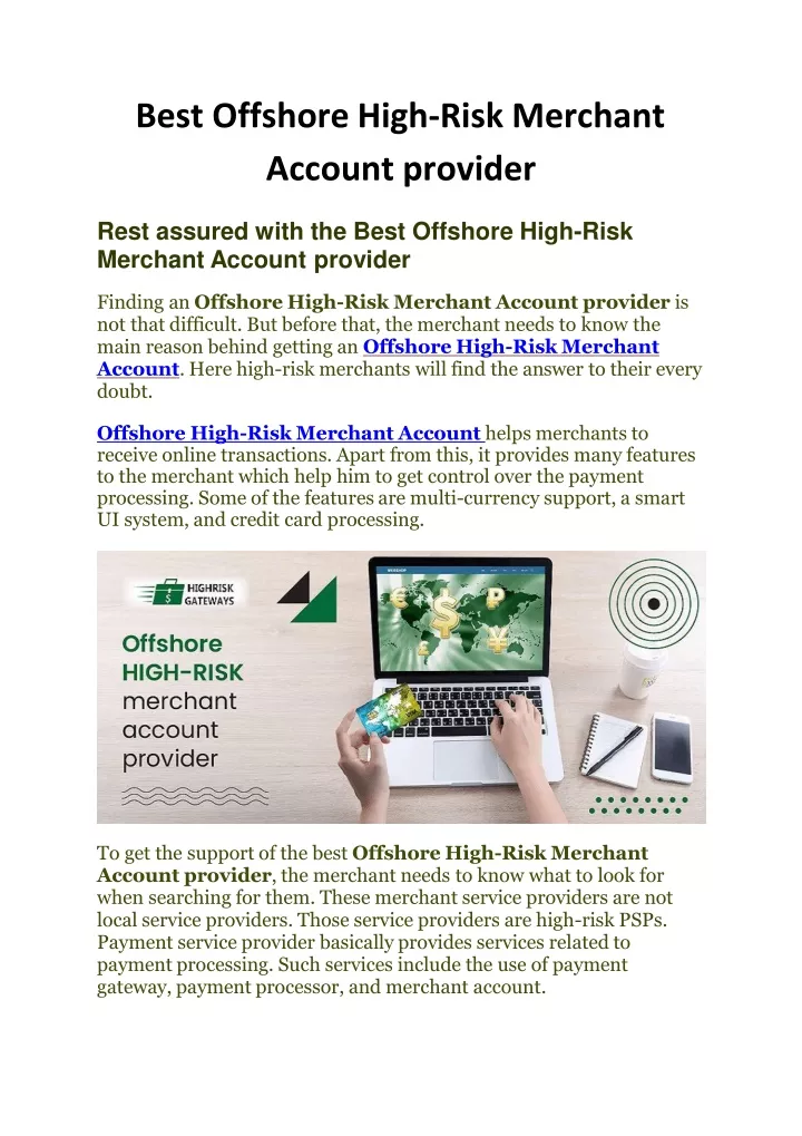 PPT - Best Offshore High-Risk Merchant Account Provider - HighRisk ...