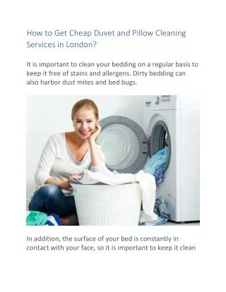 How to Get Cheap Duvet and Pillow Cleaning Services in London