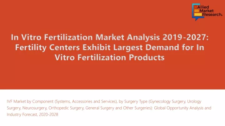 in vitro fertilization market analysis 2019 2027