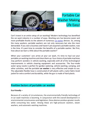 portable car portable car washer making washer