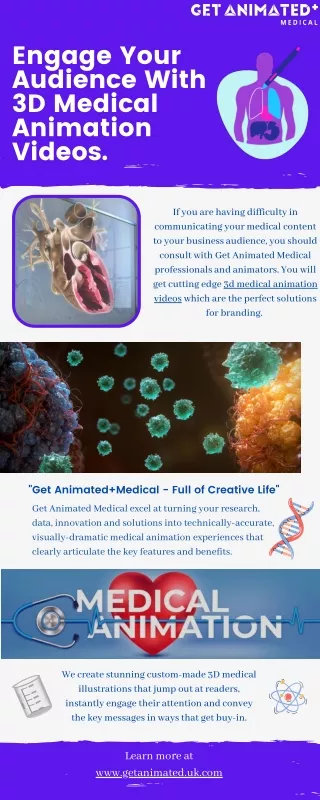 Engage Your Audience With 3D Medical Animation Videos.