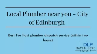 Local plumbers near you - City of Edinburgh - David Love Electrical & Plumbing