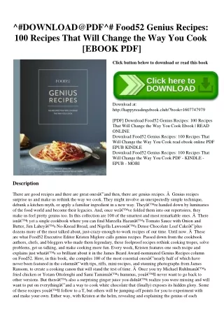 ^#DOWNLOAD@PDF^# Food52 Genius Recipes 100 Recipes That Will Change the Way You Cook [EBOOK PDF]