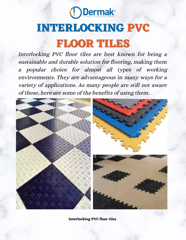 interlocking pvc floor tiles