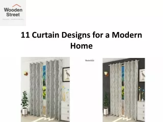 11 Curtain Designs for a Modern Home