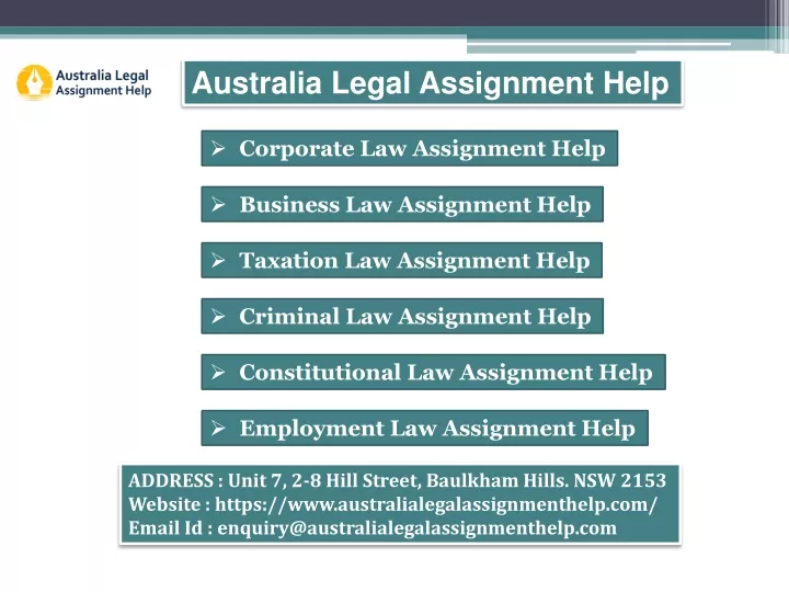 australia legal assignment help