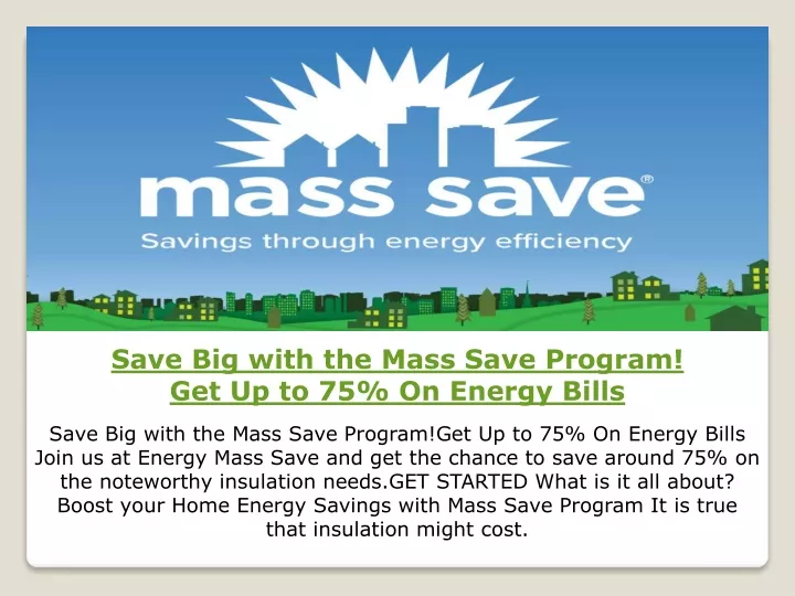 save big with the mass save program