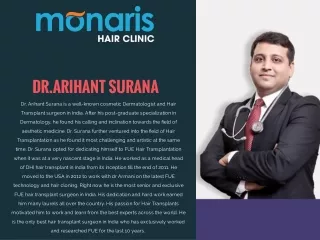Dr. Arihant Surana - Hair Transplant Surgeon in India