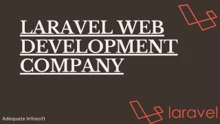 Laravel Web Development company
