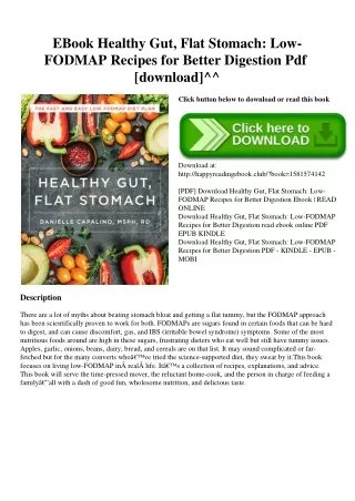 EBook Healthy Gut  Flat Stomach Low-FODMAP Recipes for Better Digestion Pdf [download]^^
