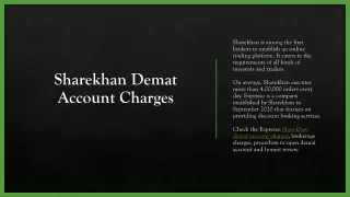 sharekhan demat account charges