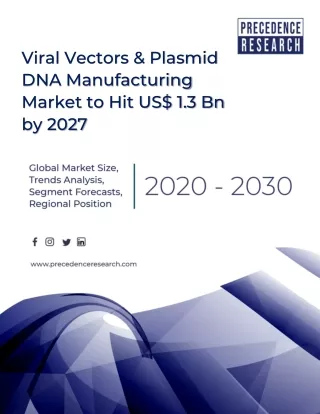 Viral Vectors & Plasmid DNA Manufacturing Market Size, Growth, Segmentation, Share, Forecast 2021-2030