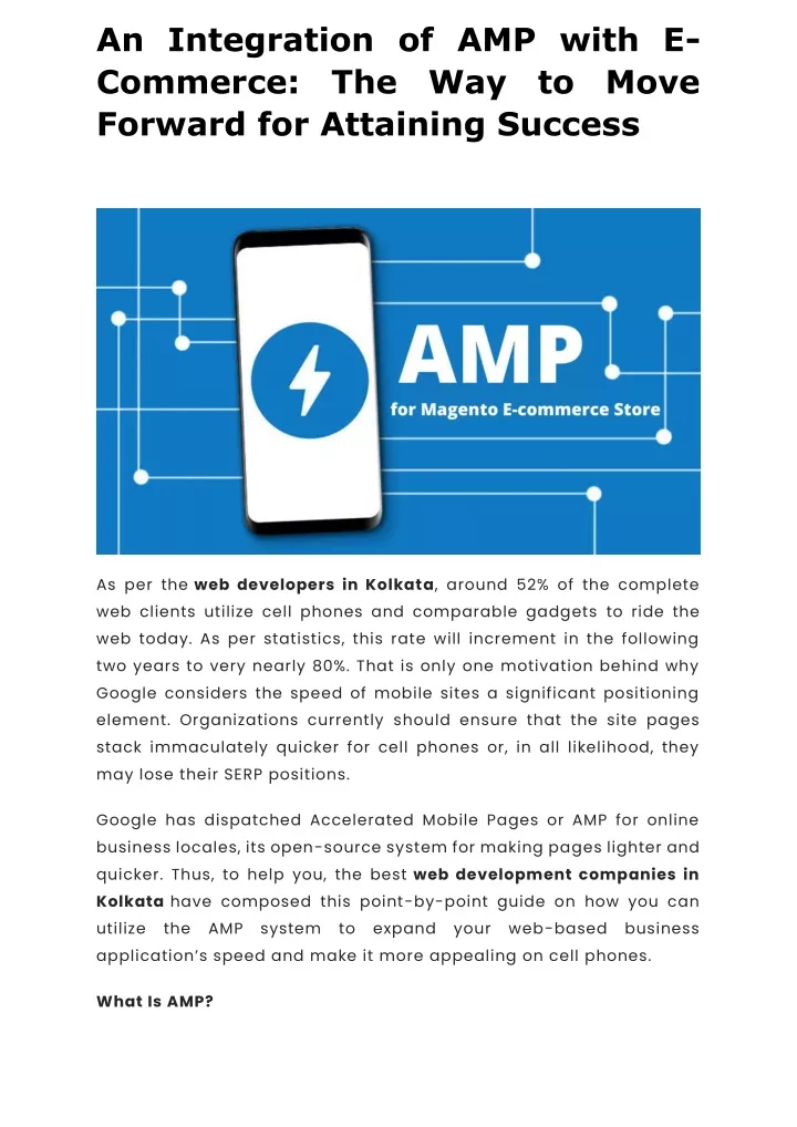 an integration of amp with e commerce