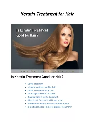 Keratin Treatment for Hair