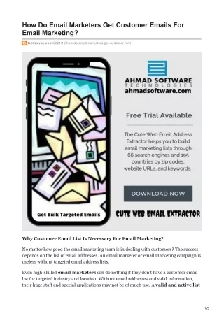 how do email marketers get customer emails