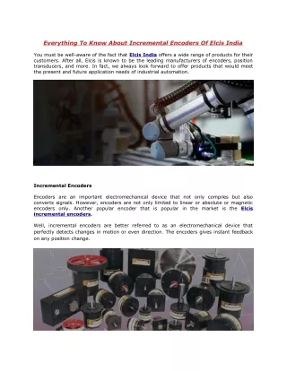 everything to know about incremental encoders