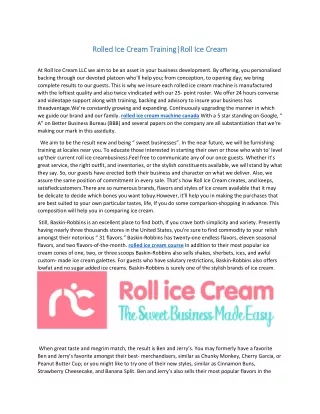 rolled ice cream training roll ice cream rolled