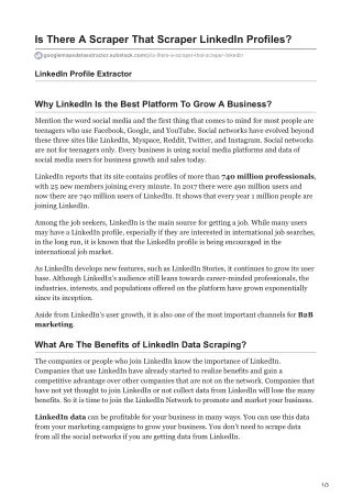 is there a scraper that scraper linkedin profiles