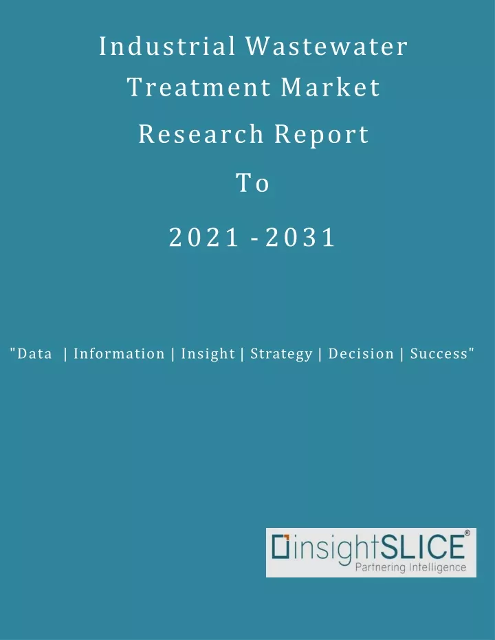 industrial wastewater treatment market research report to