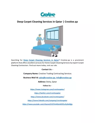 deep carpet cleaning services in qatar crestive qa