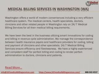 Medical Billing Services in Washington (WA)