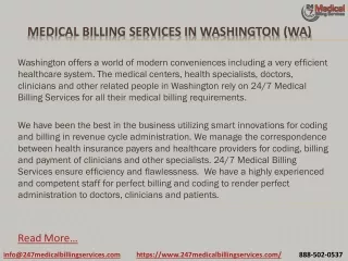Medical Billing Services in Washington (WA) PAD