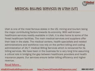 Medical Billing Services in Utah (UT)
