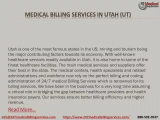 Medical Billing Services in Utah (UT) PDF