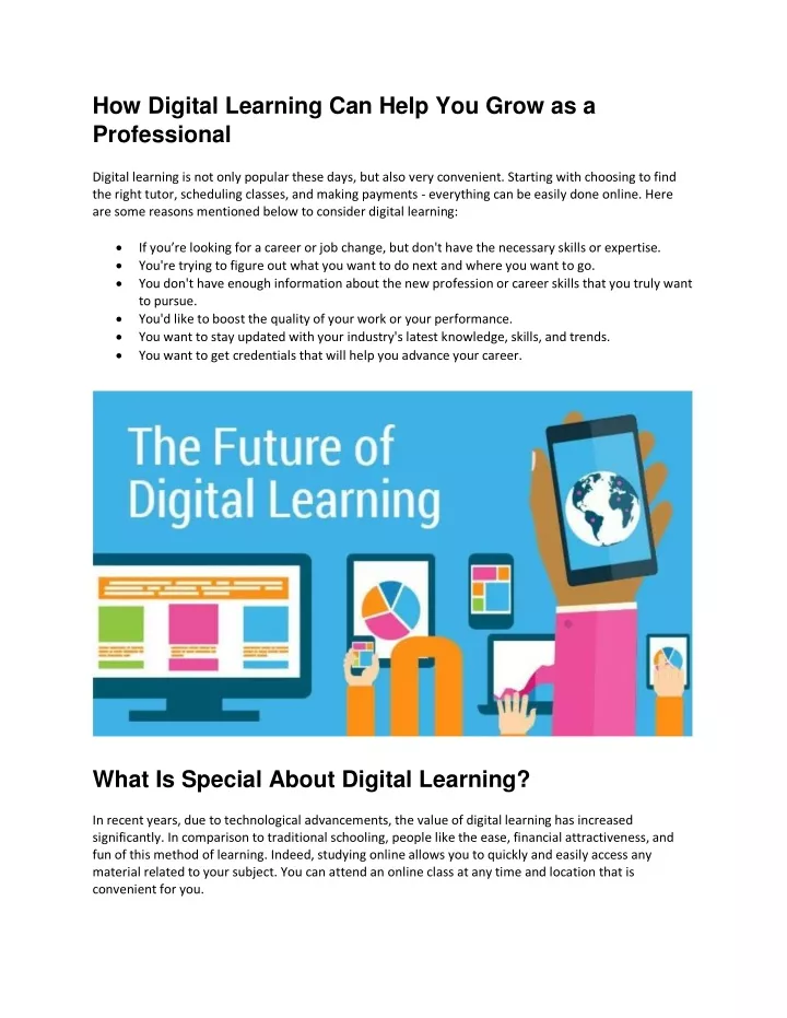 how digital learning can help you grow