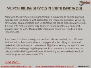 Medical Billing Services in South Dakota (SD)