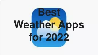 Best  Weather Apps for 2022