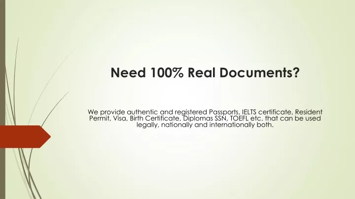 need 100 real documents