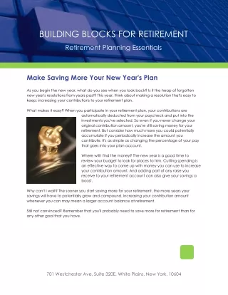 Make Saving More Your New Years Plan